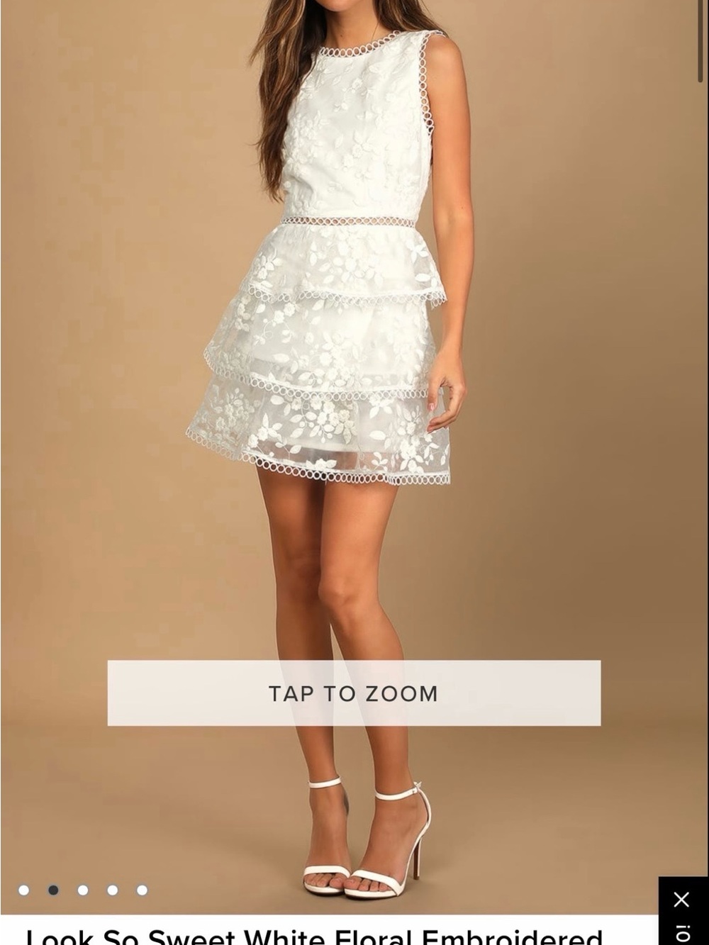 Lulus Look So Sweet Floral Embroidered Mini Dress